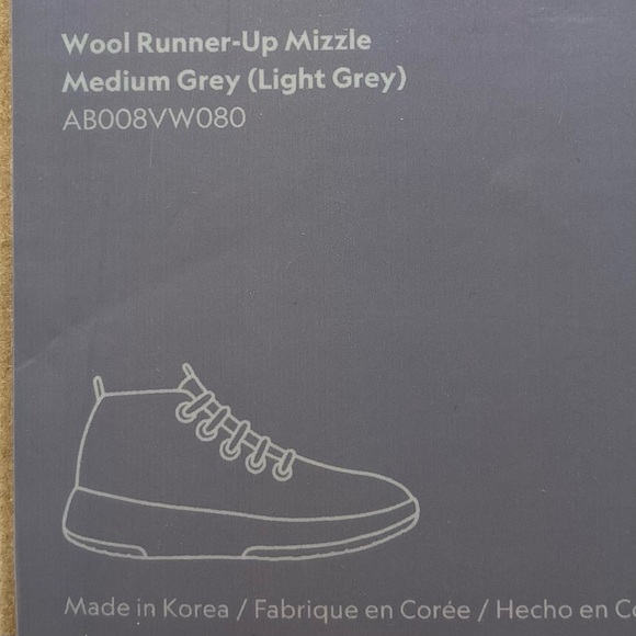 Allbirds Womens Sneakers Runner-Up Mizzle Gray Purple Mid Top Merino Wool Casual - Picture 11 of 13